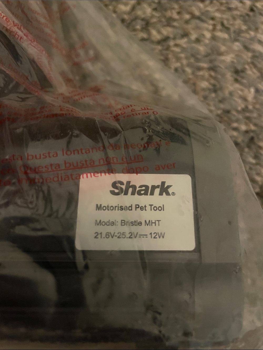 Shark Motorised Tool Bristle Head — Black